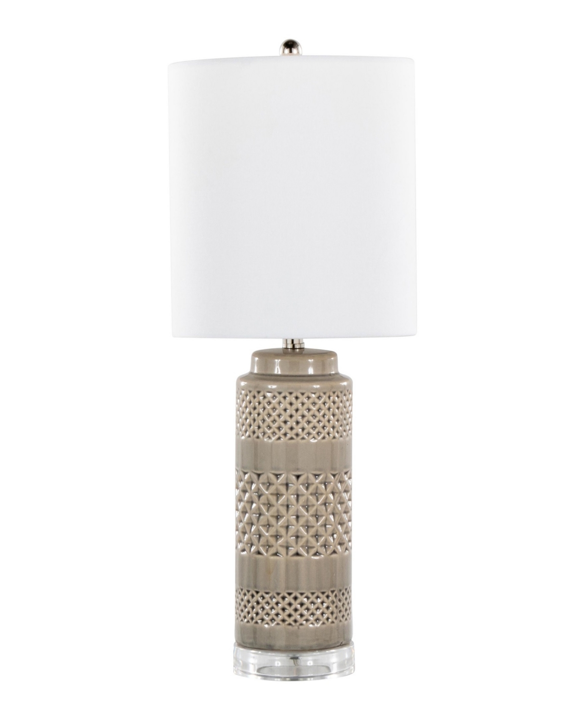 Lumisource Casa 21" Ceramic Table Lamp, Set Of 2 In Opal Gray,white