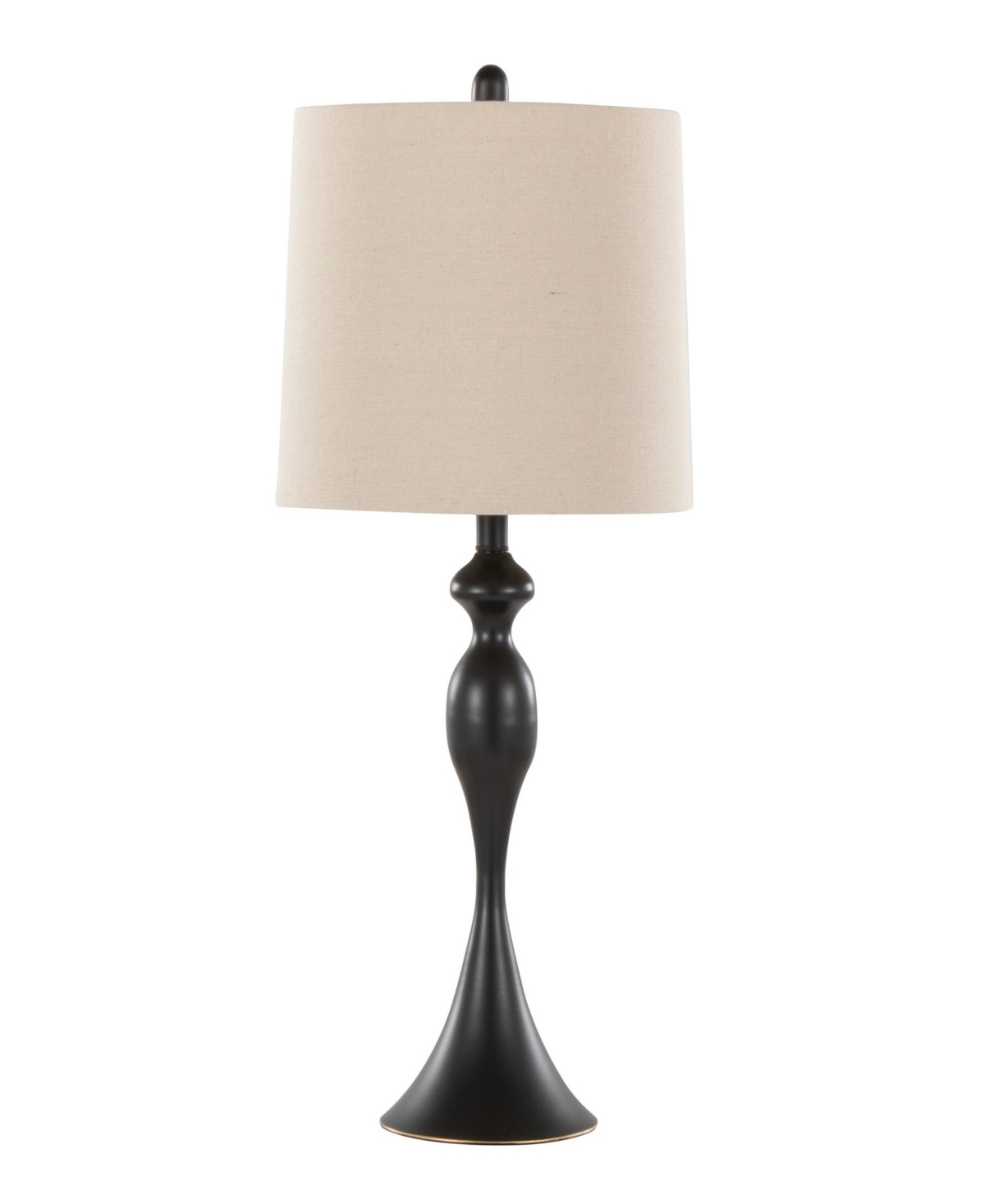 Lumisource Ashland 27" Metal Table Lamp, Set Of 2 In Black,white