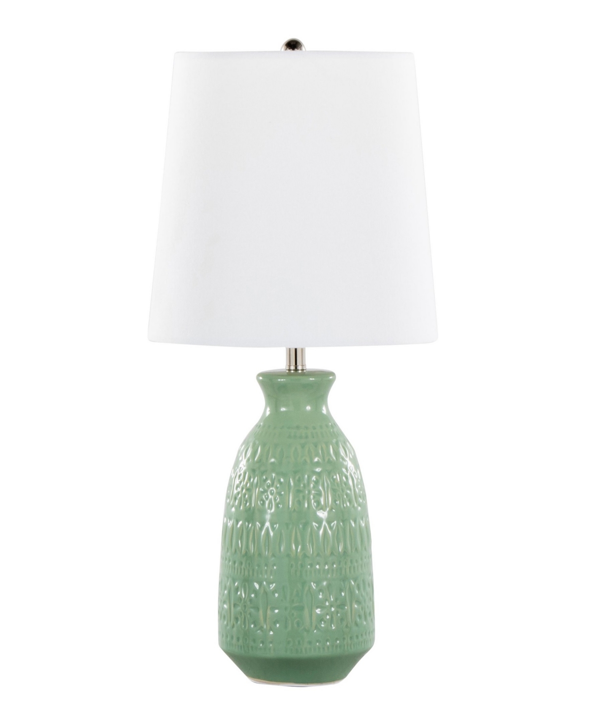Lumisource Claudia 20" Ceramic Accent Lamp, Set Of 2 In Sage Green,white