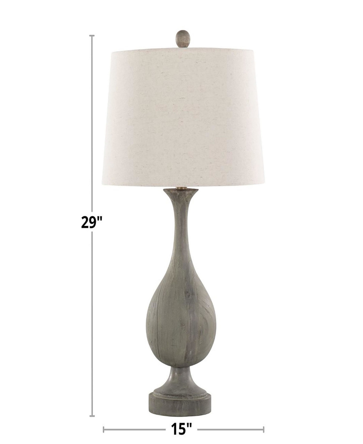 Lumisource Cipolla Poly 29" Polyresin Table Lamp, Set Of 2 In Beige,dark Gray