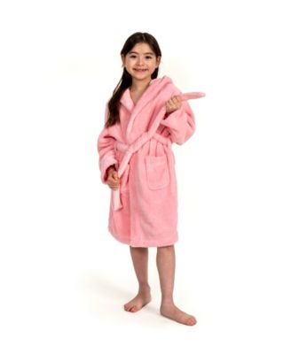 Kids Super Plush Double Brushed Hooded Polyester Bathrobe