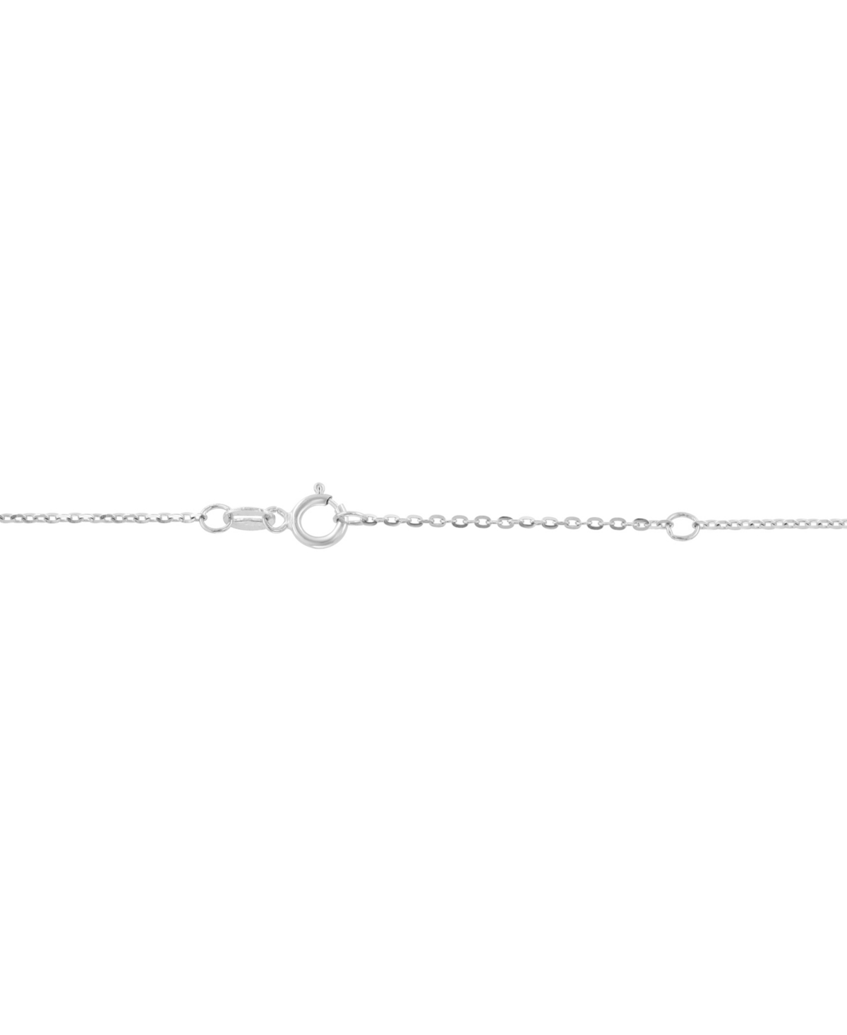 Effy Collection Effy Diamond Cluster Oval Halo 18" Pendant Necklace (5/8 Ct. T.w.) In Sterling Silver In Sterling Silver