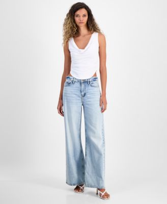 GUESS - Women's Cowl-Neck Rika Sleeveless Crop Top