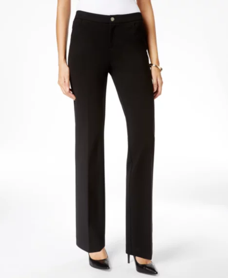 Petite Mid-Rise Pants - Black