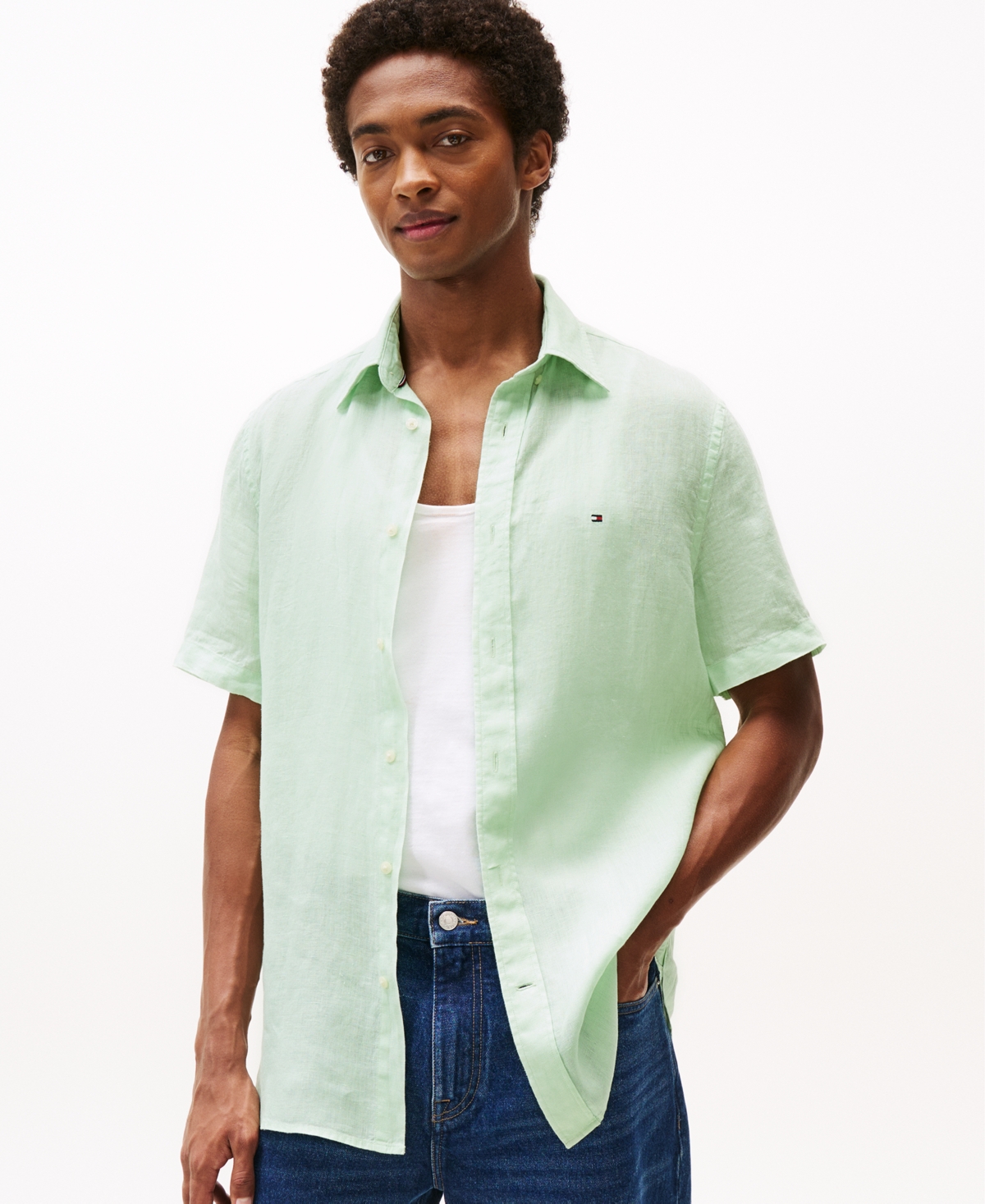 Tommy Hilfiger Regular Fit Pigment In Opal Green