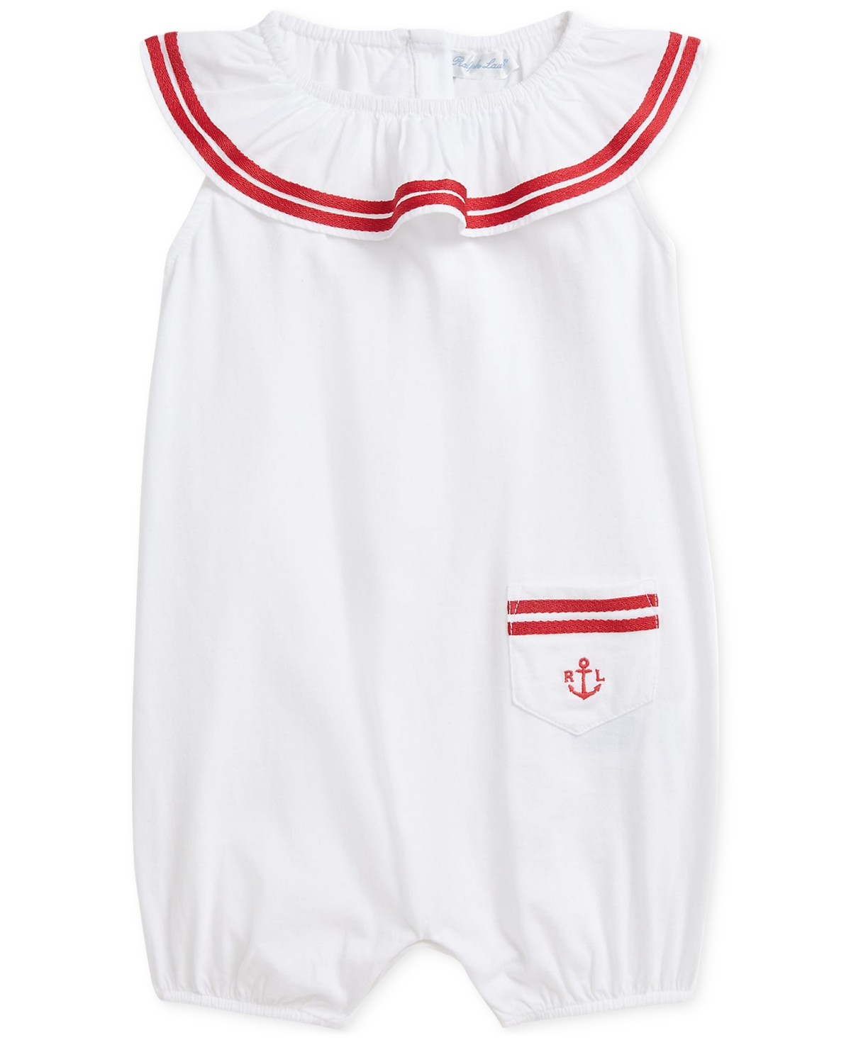 Polo Ralph Lauren Baby Sailor One-piece Romper In White