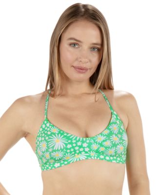 Hurley - Juniors' Pop Blooms Strappy Bralette Bikini Top