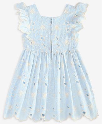 Toddler and Little Girls Enlarged Flora Eyelet Dress