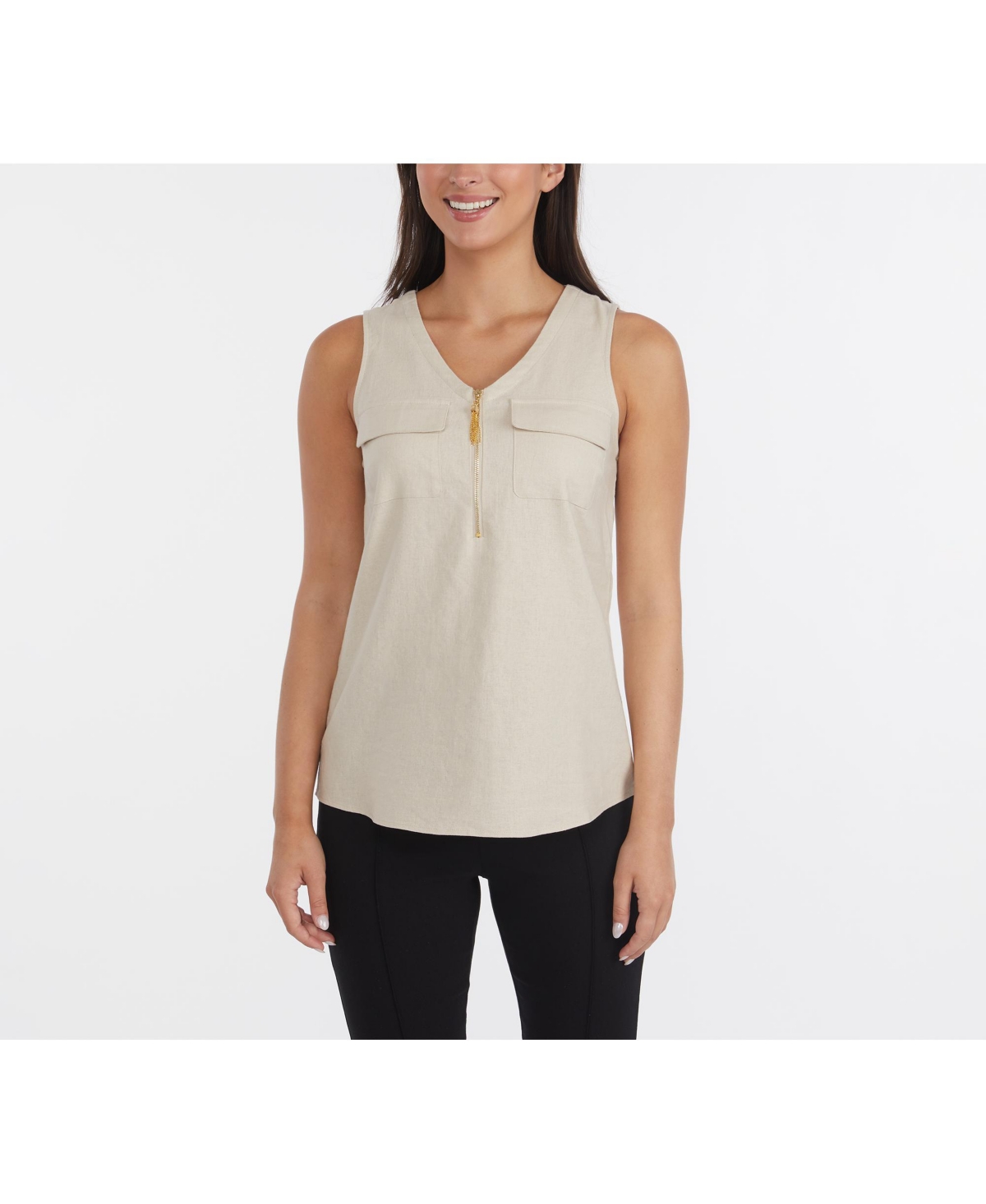 Women's Half Zip Top - Azure