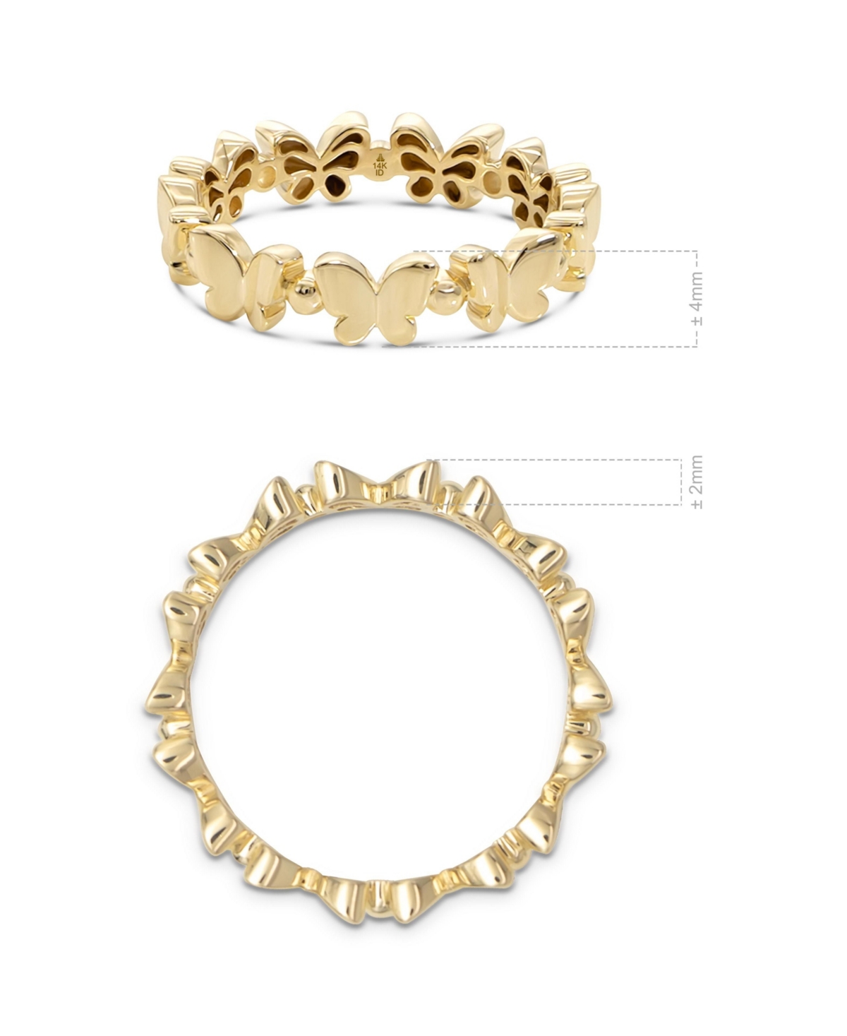 Devata Butterfly Ring in 14K Gold