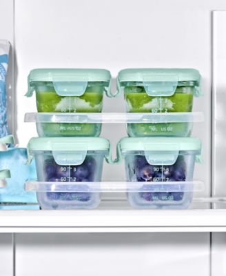 Tot Glass 4-Pack Baby Blocks Food Storage Containers