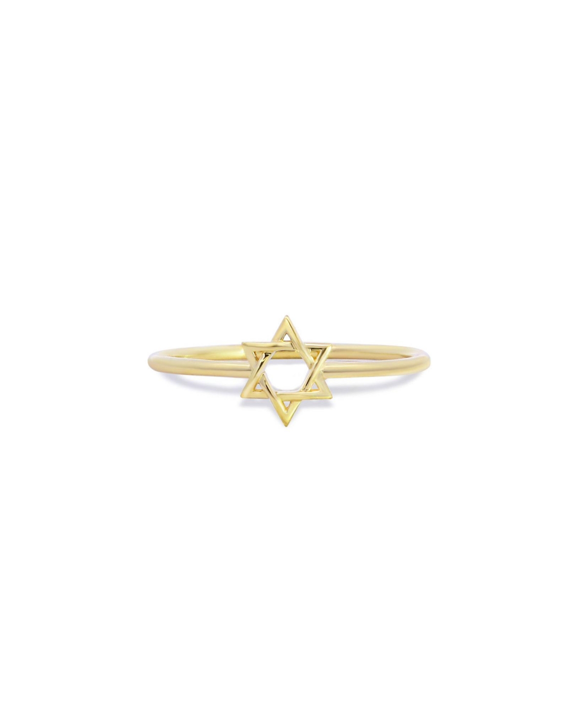 Open Gold Star of David Ring 14K Gold - Gold