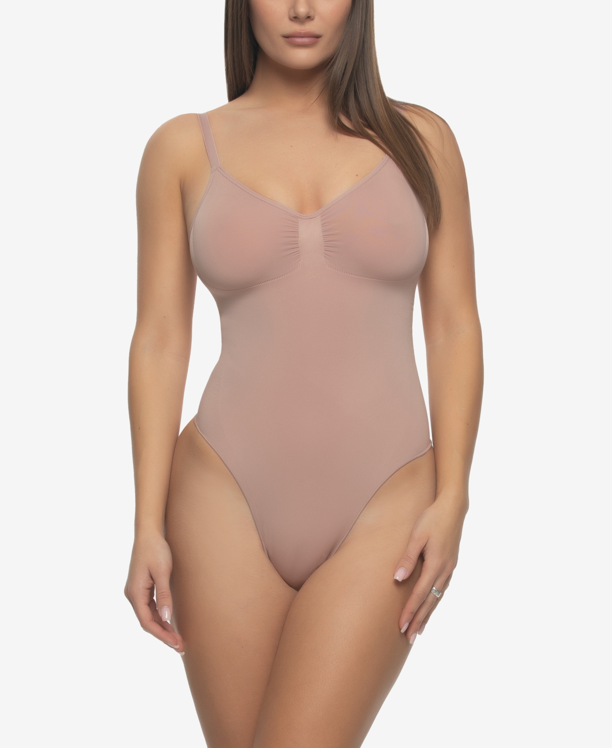 Felina Low Back Shaping Bodysuit In Rose Tan