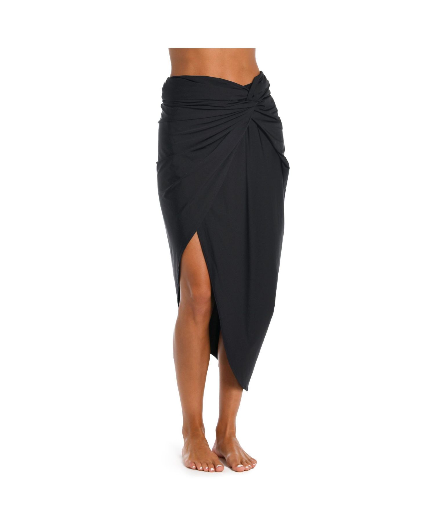 Women's Cover Up Swim Sunshine Solids Convertible Faux Wrap