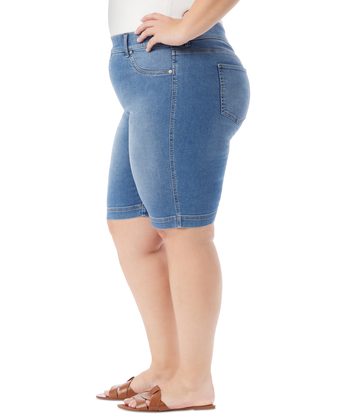 Gloria Vanderbilt Plus Size Shape Effect Bermuda Shorts In Andorra