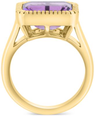 EFFY&reg; Amethyst Solitaire Statement Ring (5-3/8 ct. t.w.) in 14k Gold-Plated Sterling Silver