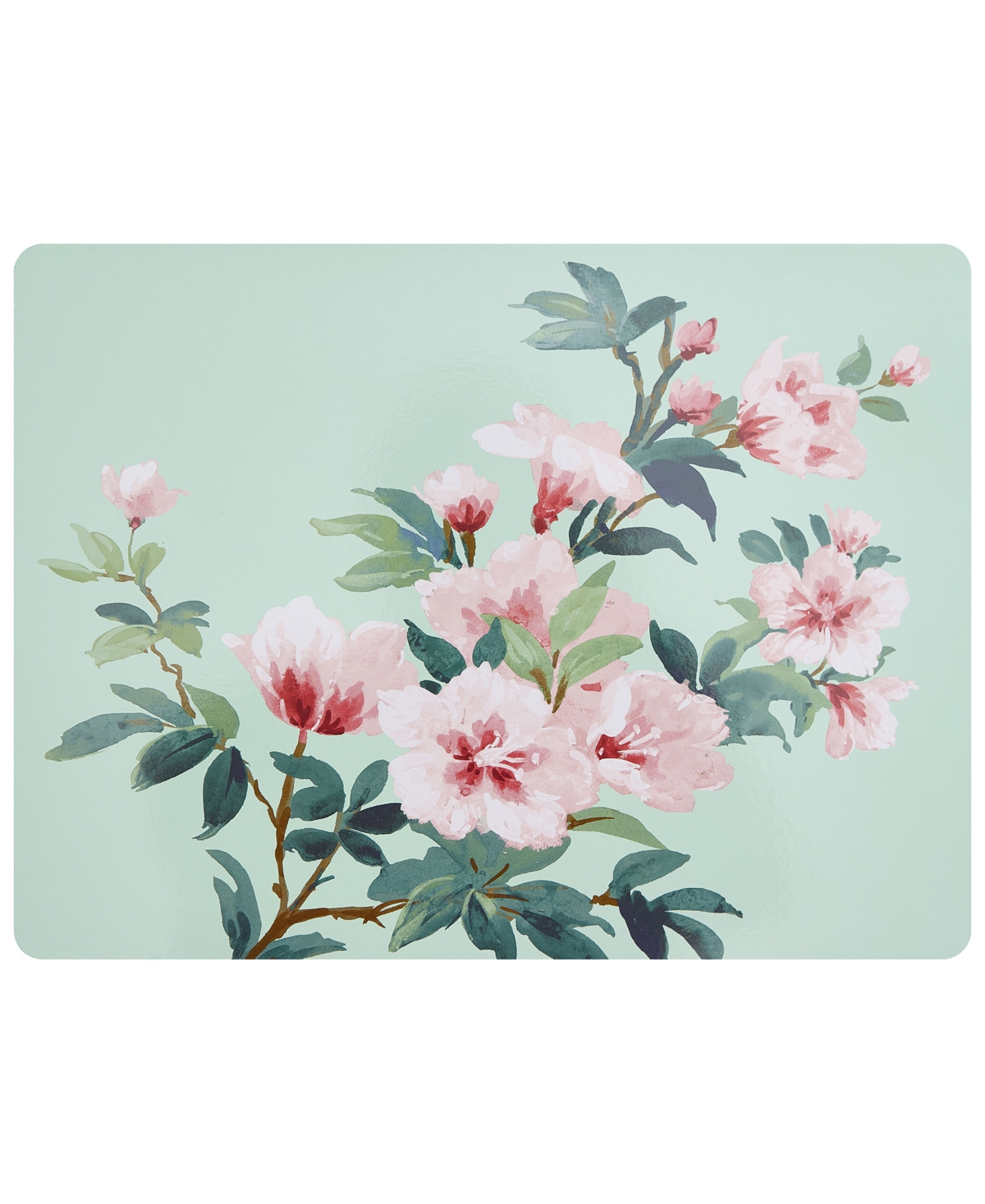 Laura Ashley Blossom Branch Cork Placemats Set Of 4, 16" X 12" In Blossom Branch
