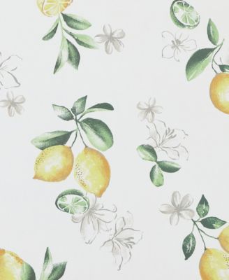 Lemon Floral Cork Placemats Set of 4, 16" x 12"