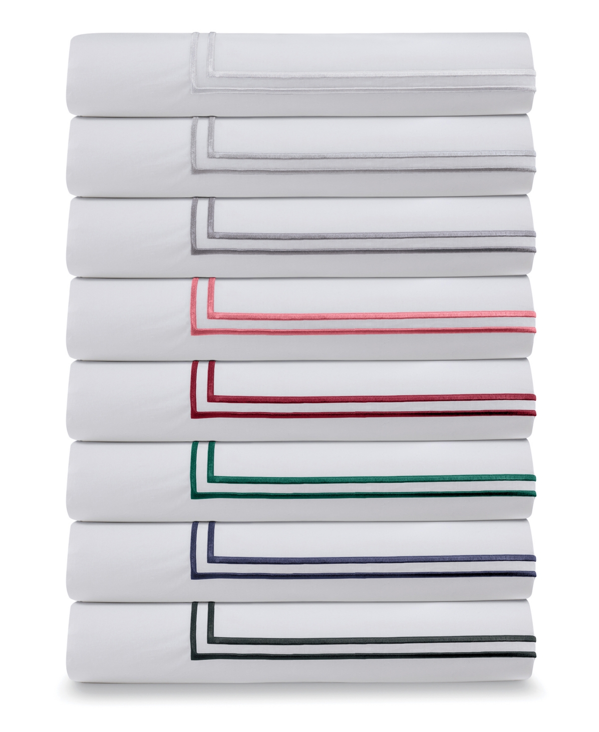 Ella Jayne 100% Cotton Percale Satin Stitched 3-pc. Duvet Cover Set, Full/queen In Dark Green