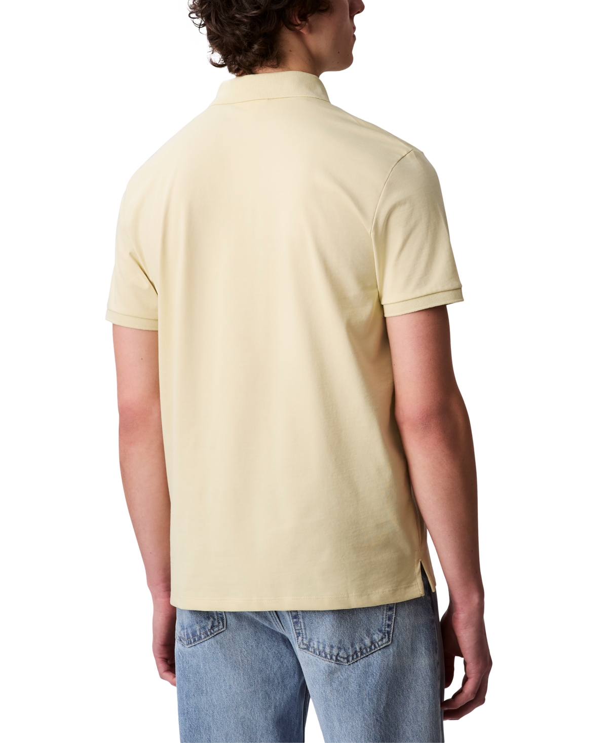 Calvin Klein Men's Regular-fit Smooth Cotton Monogram Logo Polo Shirt In Neutral