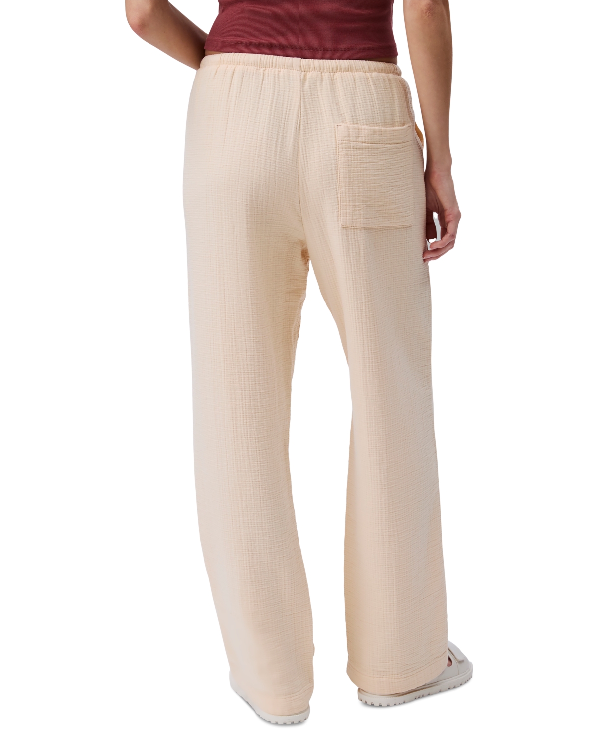 CALVIN KLEIN JEANS EST.1978 WOMEN'S DOUBLE GAUZE PULL-ON PANTS 