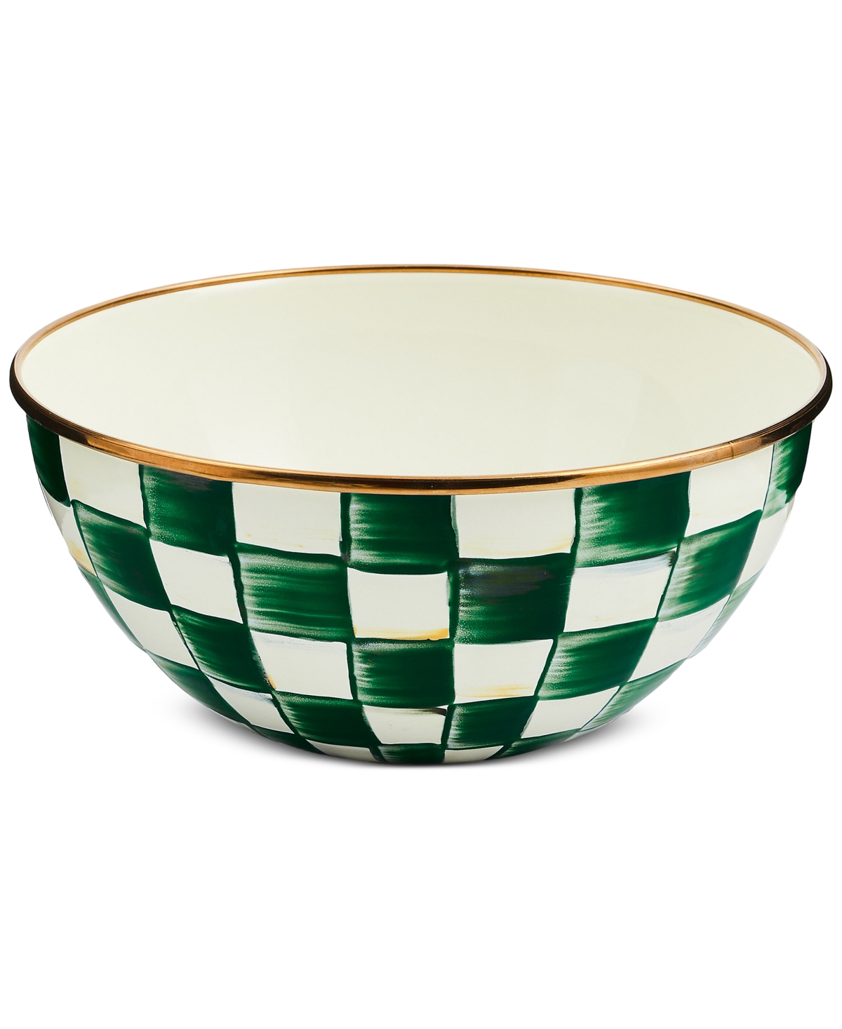 Mackenzie-childs Emerald Check Small Everyday Bowl, 40-oz.