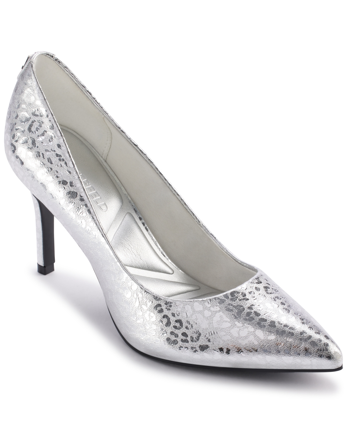 Shop Karl Lagerfeld Women's Royale High Pumps In Silver