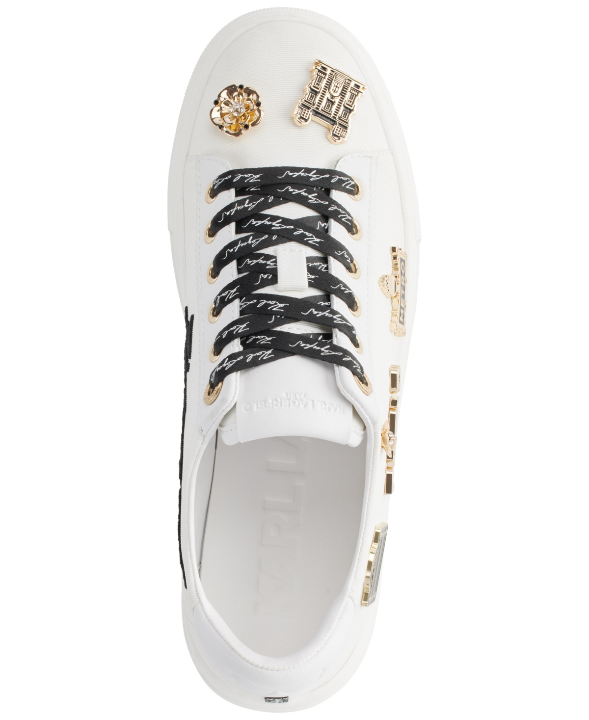 KARL LAGERFELD WOMEN'S CATE RUE PINS LACE-UP SNEAKERS 