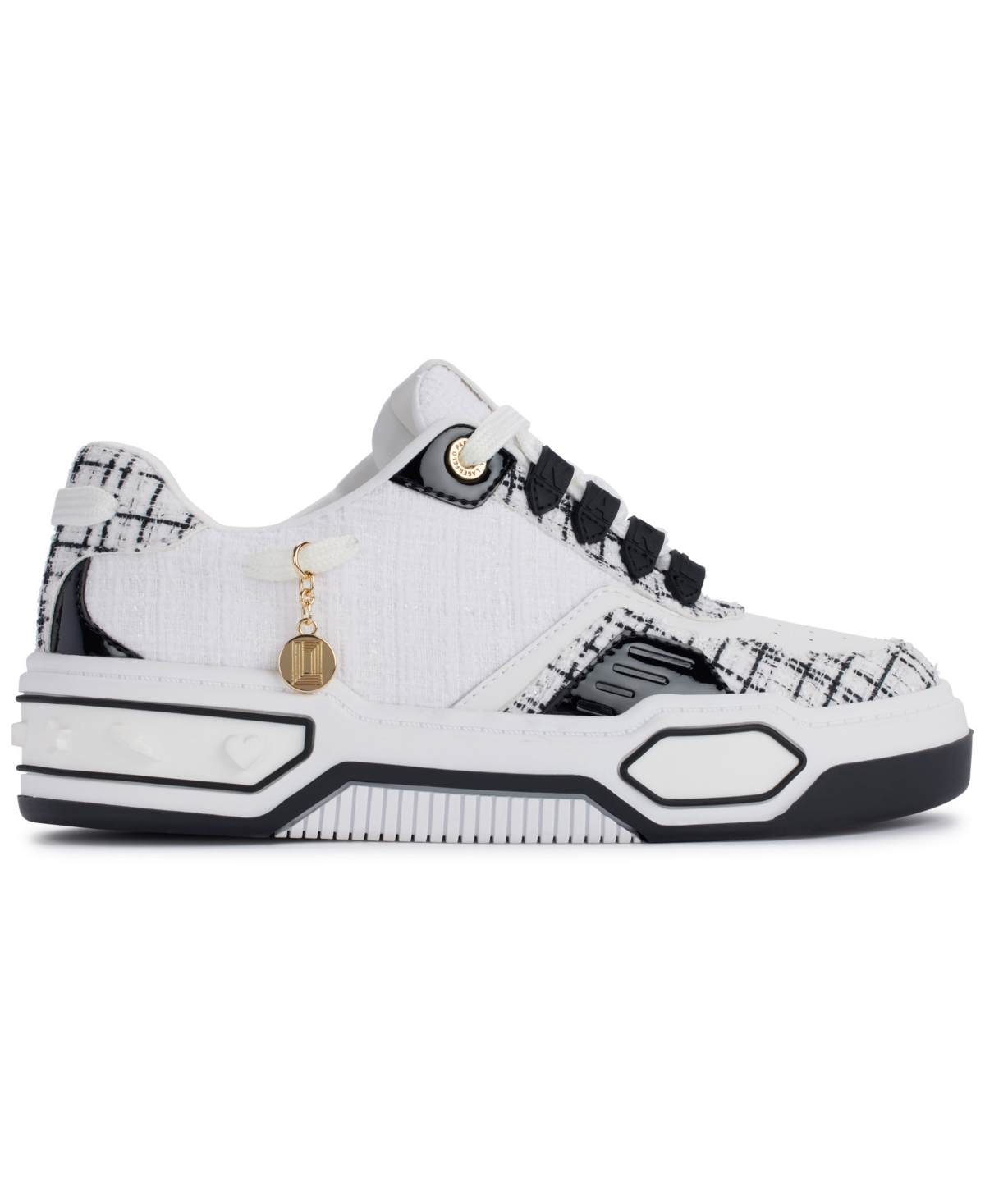 Shop Karl Lagerfeld Women's Charna Lace-up Sneakers In White