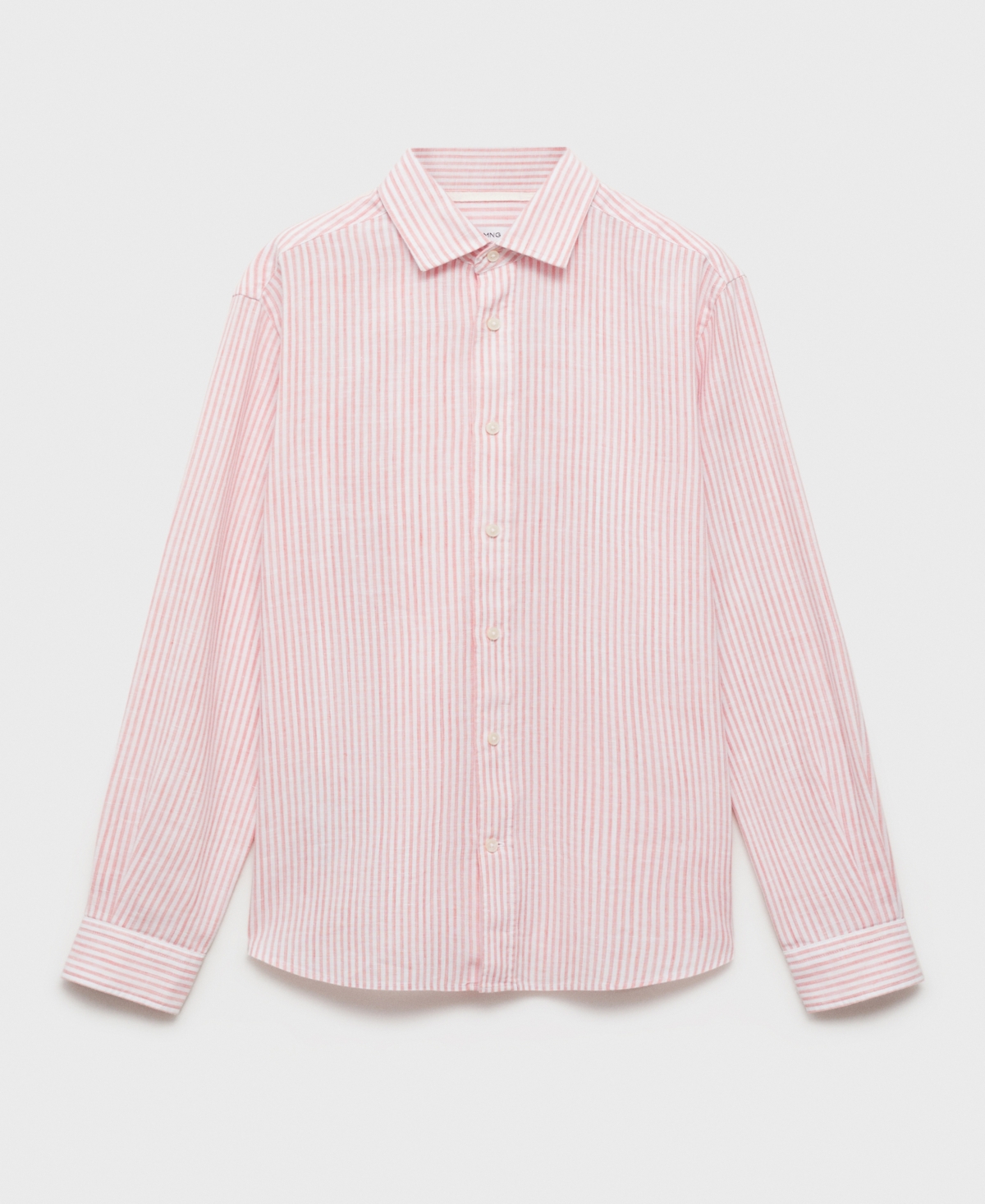 Mango Stripe Regular Fit Button-up Shirt In Light Pink