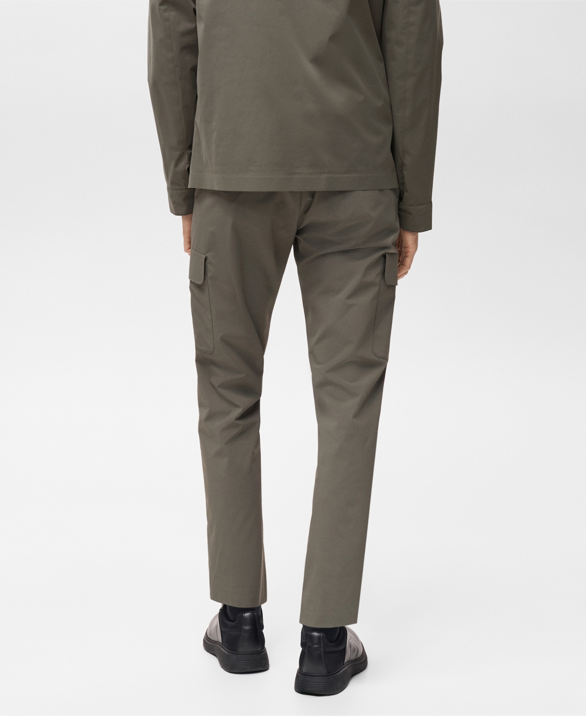 Mango Thermoregulating Slim Comfort Stretch Cargo Pants In Medium Green
