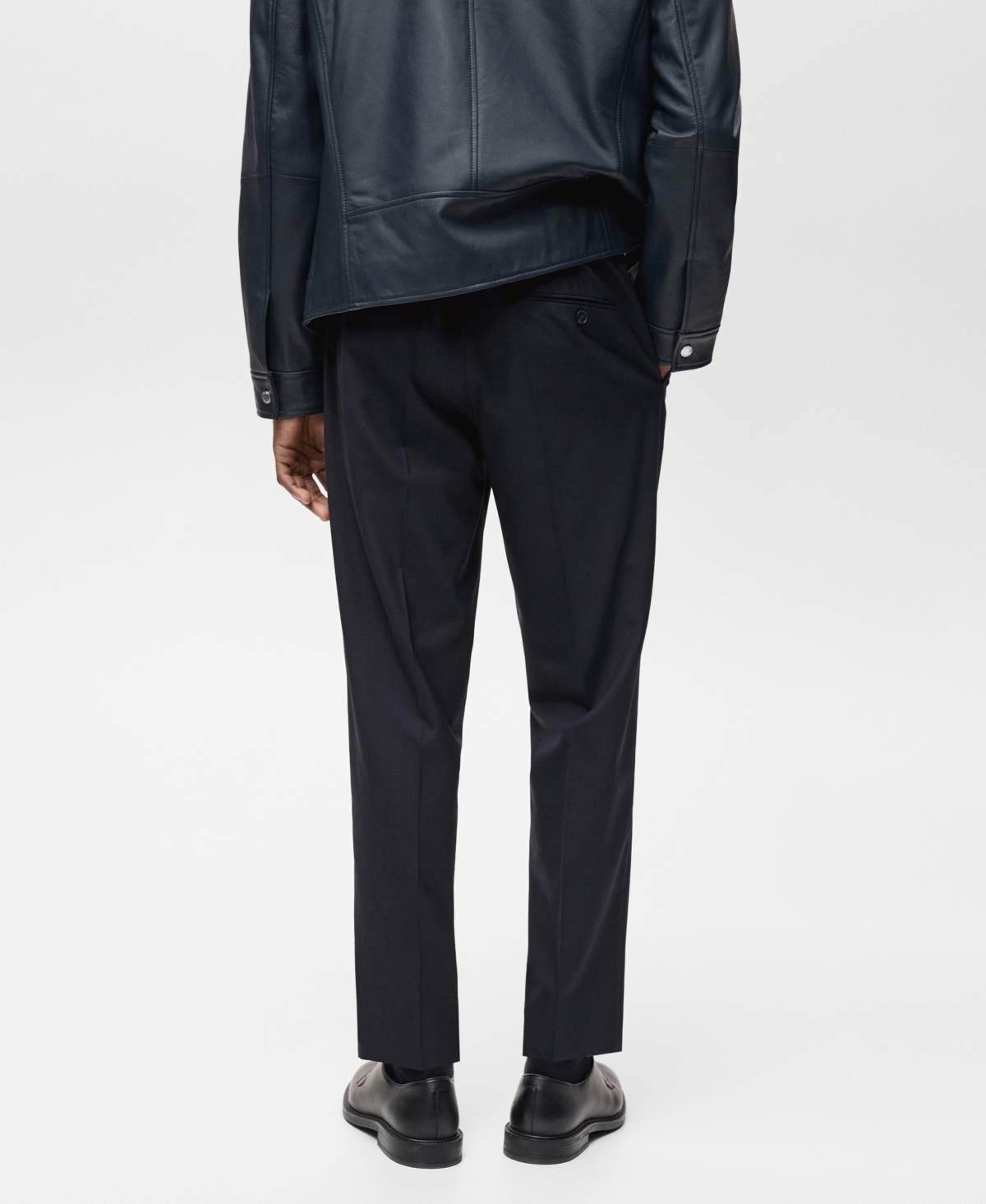 Mango Slim Fit Pants In Night Blue