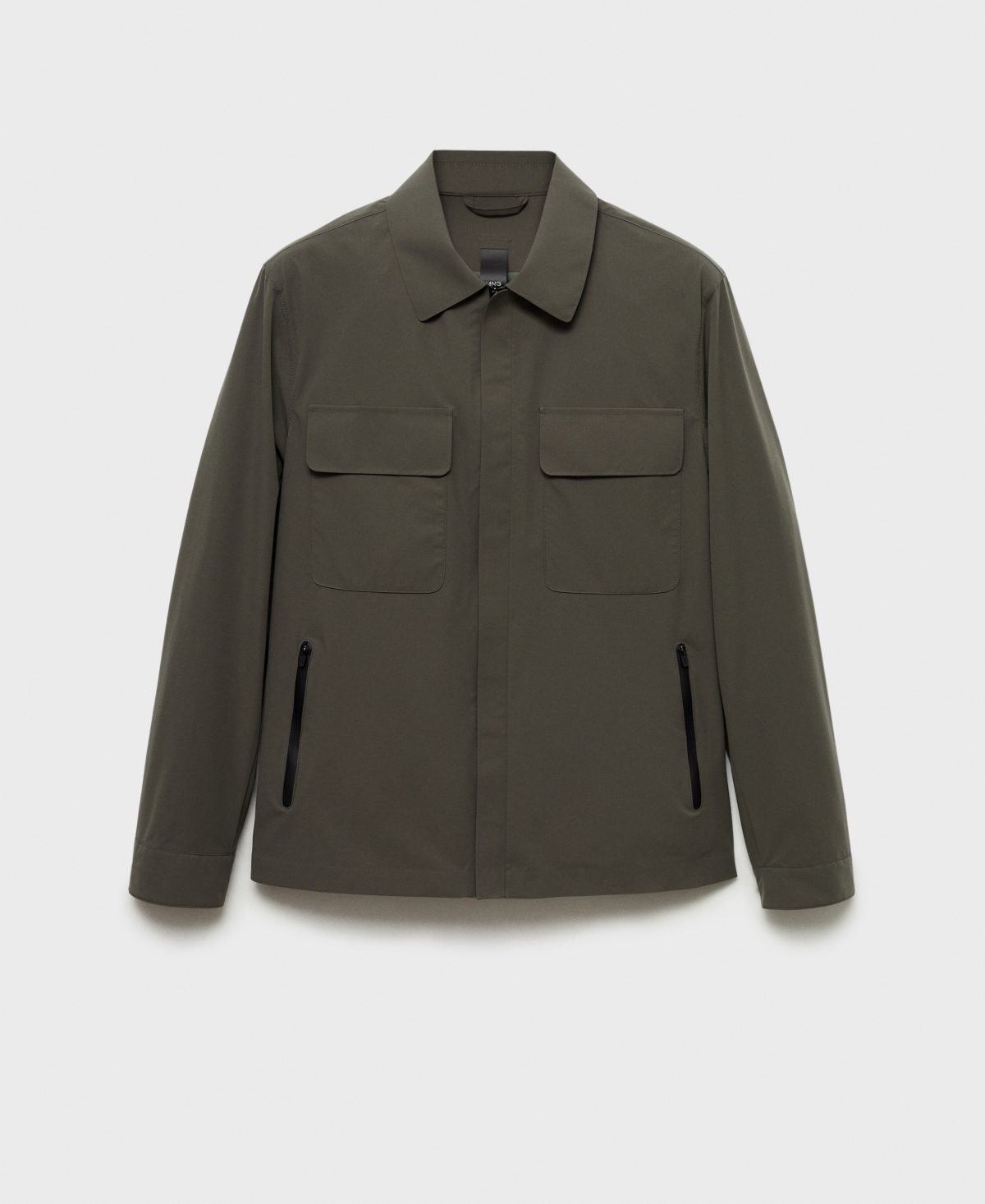 Mango Water Repellent Shirt Jacket In Multi