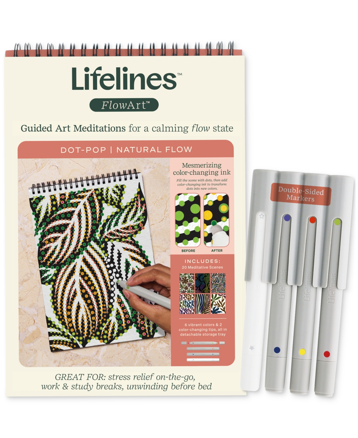 Lifelines Flowart Dot-pop Natural Flow Art Kit In Multi