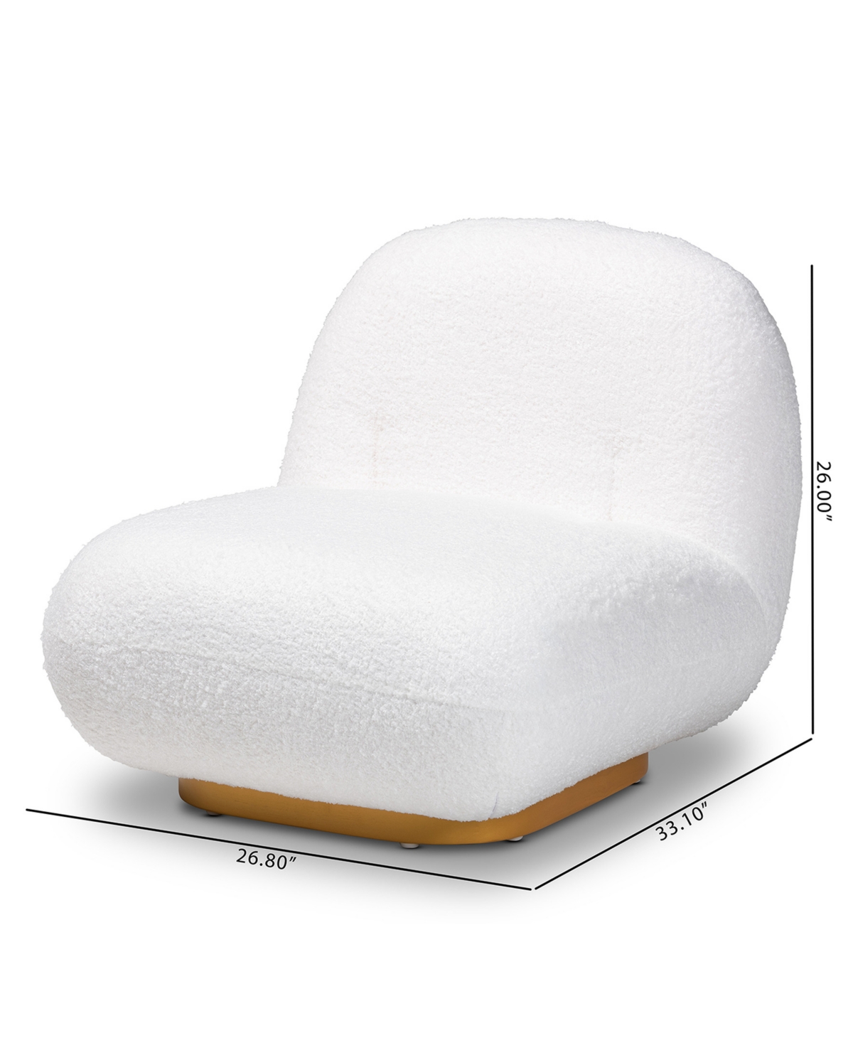 Baxton Studio 26.8" Paiva Modern And Contemporary Boucle Upholstered Accent Chair
