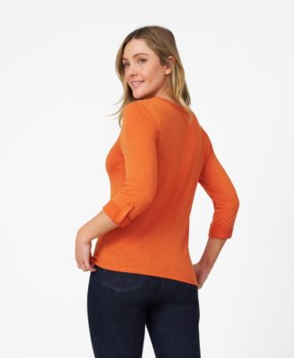 Women's Pintuck Pleat Henley Top