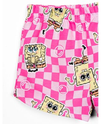 Girls Ribbed T-Shirt and French Terry Shorts Outfit Set