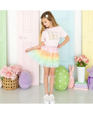 Toddler Girls Groovy Chick Easter Short Sleeve T-Shirt