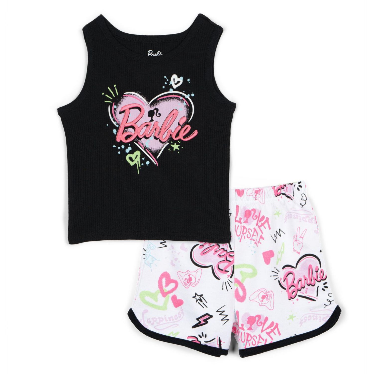 Girls' 2-Piece Sleeveless Tank Top and Shorts Set