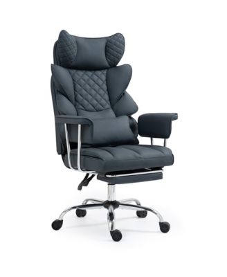 8-Point Massage Gaming Chair, Ergonomic Office Chair, 500lbs Weight Capacity, Adjustable Backrest 90&deg;-135&deg;, Adjustable Backrest and Footrest