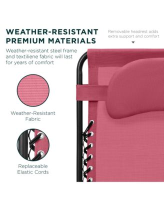 Oversized Zero Gravity Chair, Folding Outdoor Patio Recliner w/ Cup Holder