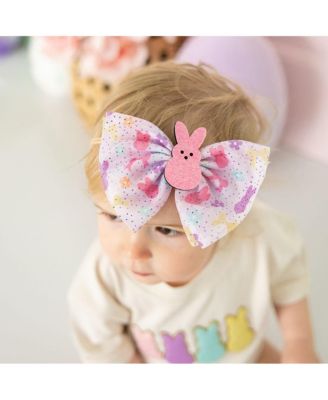 Baby Girl's Coquette Easter Bunny Tulle Bow Baby Headband