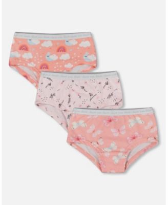 Deux Par Deux Boyshort Panty - Printed Pink Butterflies Deux Par Deux Boyshort Panty - Printed Pink Butterflies