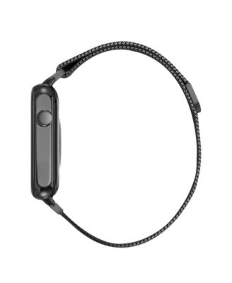 Women's Connect It Stellar Smartwatch with Black Stainless-Steel Mesh and White Silicone Band, 45mm