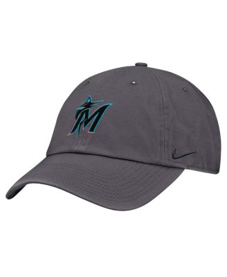 Nike - Men's  Gray Miami Marlins Club Adjustable Hat