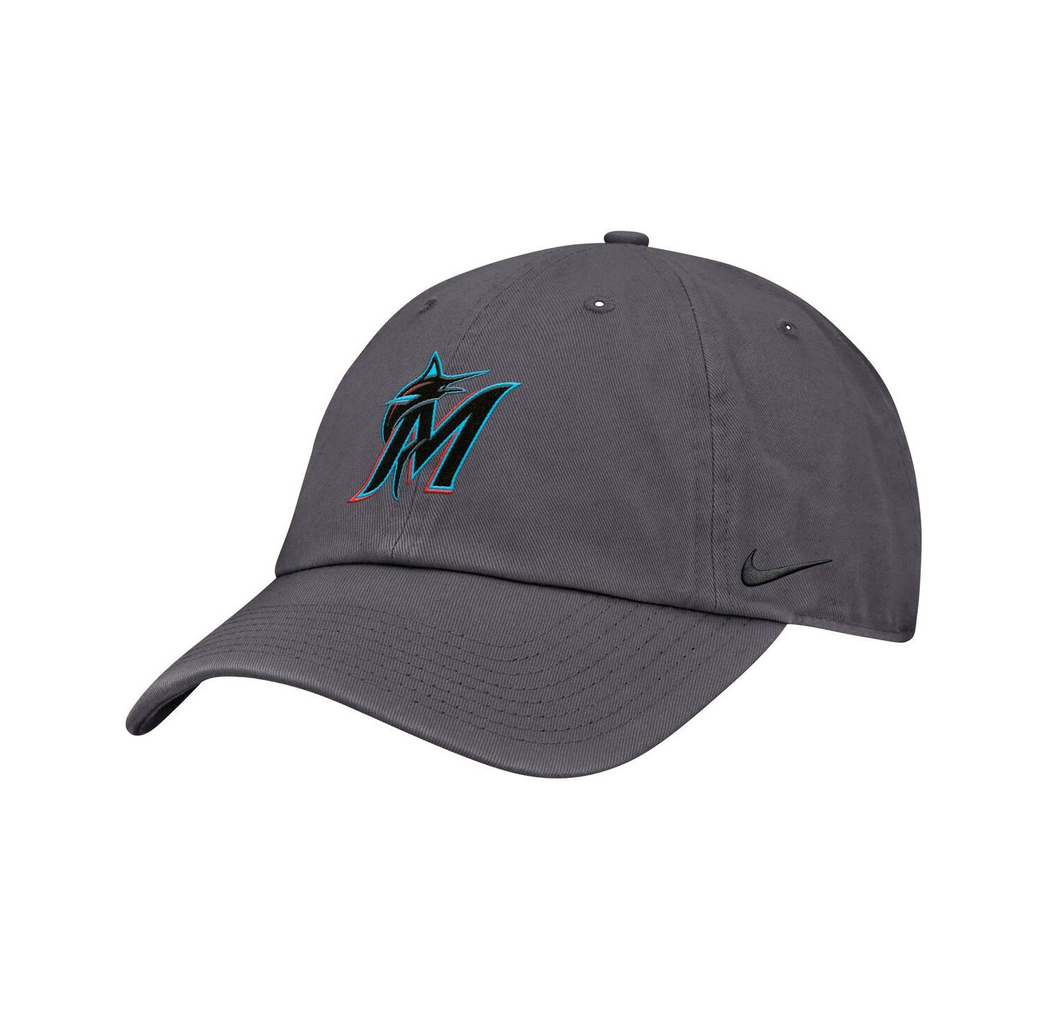 Men's Gray Miami Marlins Club Adjustable Hat