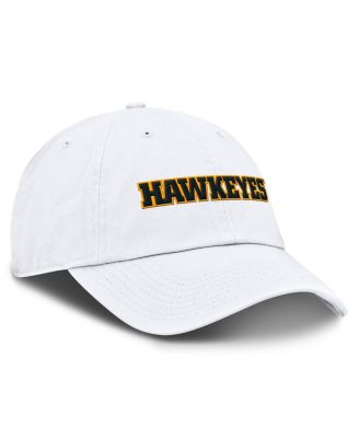 Men's White Iowa Hawkeyes Core Club Mascot Wordmark Adjustable Hat