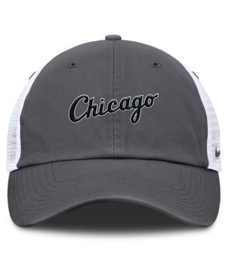 Men's Gray Chicago White Sox Wordmark Club Adjustable Trucker Hat
