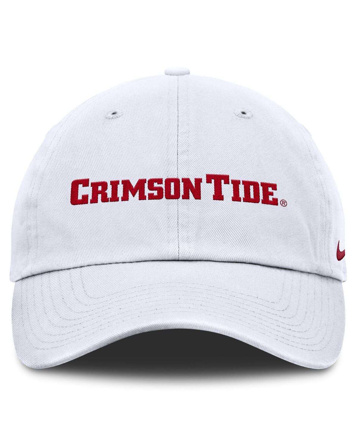 Nike Men's White Alabama Crimson Tide Core Club Mascot Wordmark Adjustable Hat In White