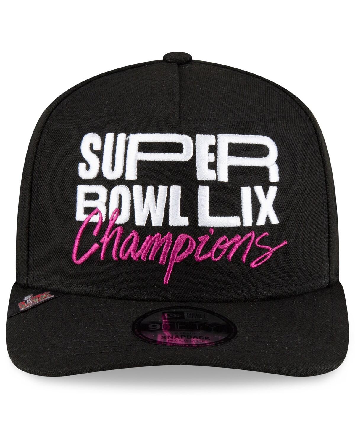New Era Men's Black Philadelphia Eagles Super Bowl Lix Champions Parade A-frame 9fifty Snapback Hat In Black